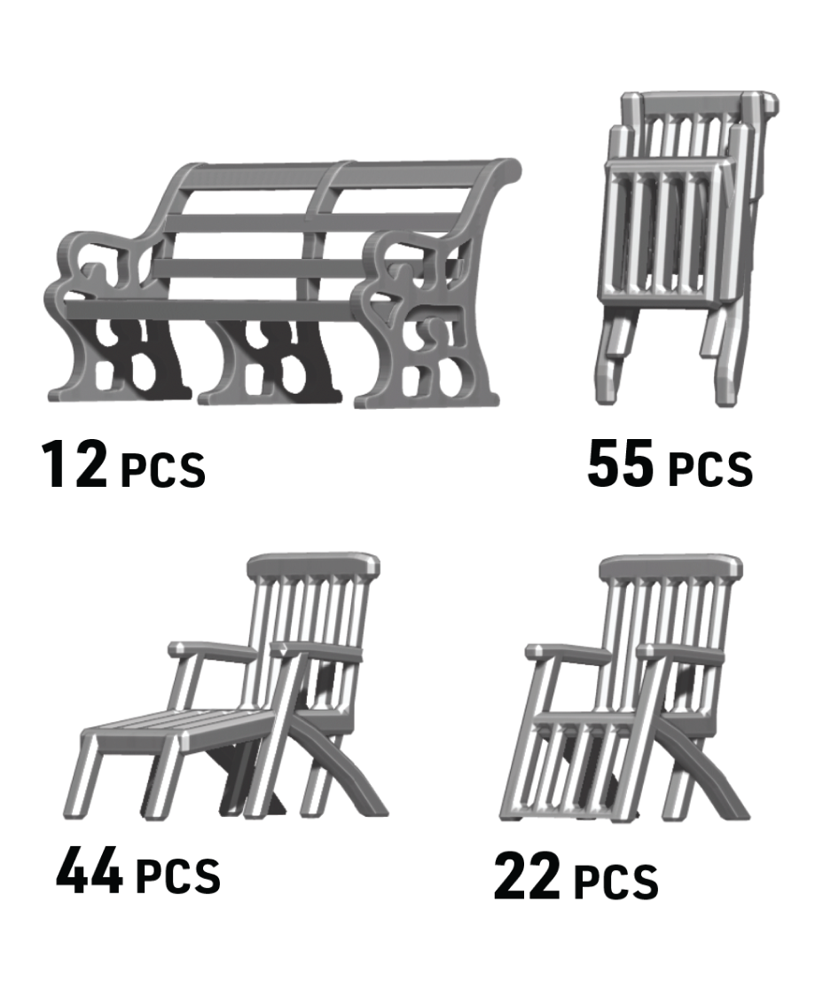 ION Model CV200-002 1:200 Titanic furniture set