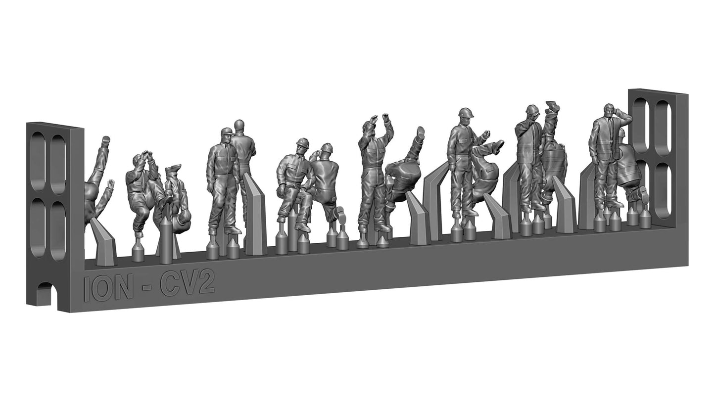 ION Model CV200-003 1:200 Modern commercial ship crew and dock workers