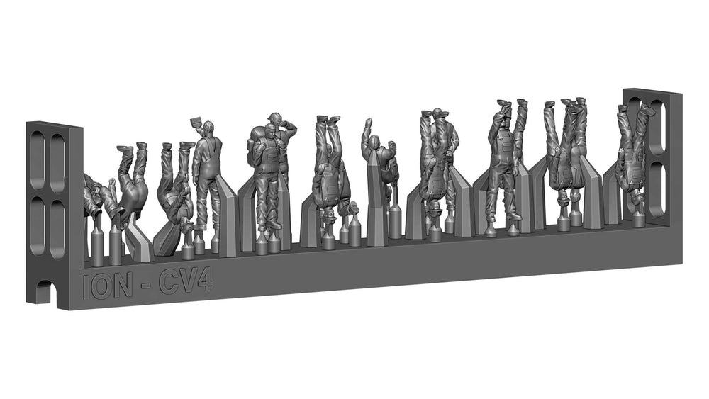 ION Model CV200-003 1:200 Modern commercial ship crew and dock workers