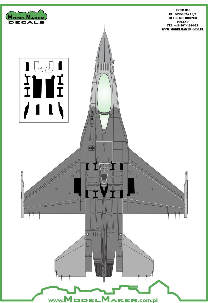 Model Maker CV32001 F-16A/B/C/D Strengthening Plates 1:32