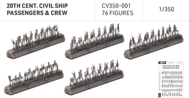 ION Model CV350-001 1:350 Civilian Ships Passengers & Crew 76 figures