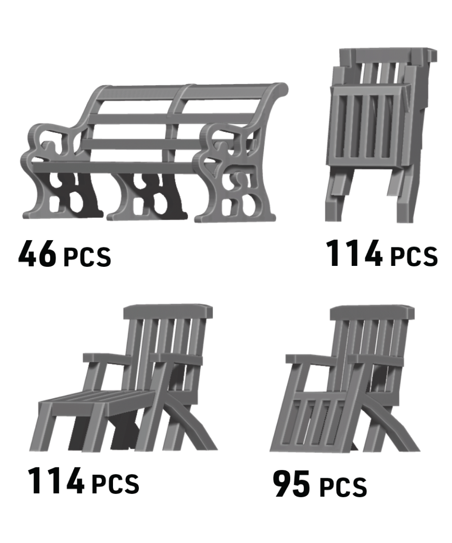 ION Model CV400-002 1:400 Titanic furniture set