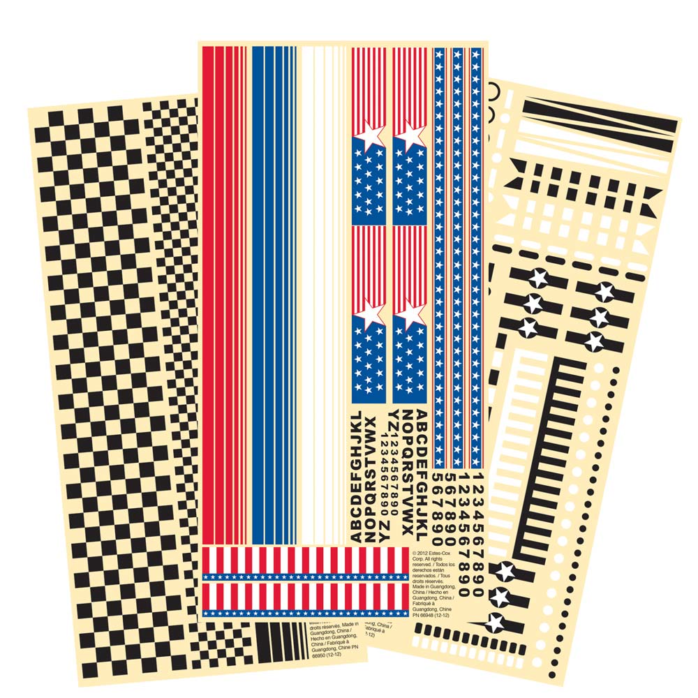 Estes Waterslide Decal Set ES3170