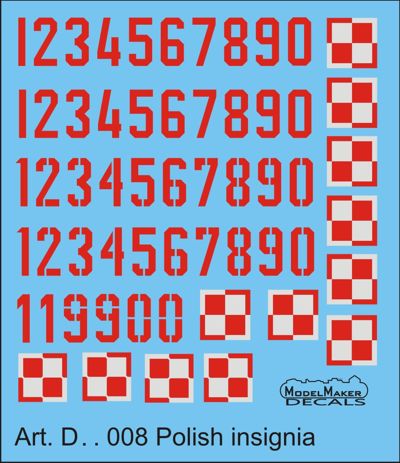 Model Maker Decals D144008 1:144 Mikoyan MiG-21 Polish insignia