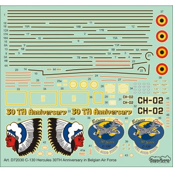Model Maker D144030 1:144 C-130H Hercules 30th Anniv Belgian AF