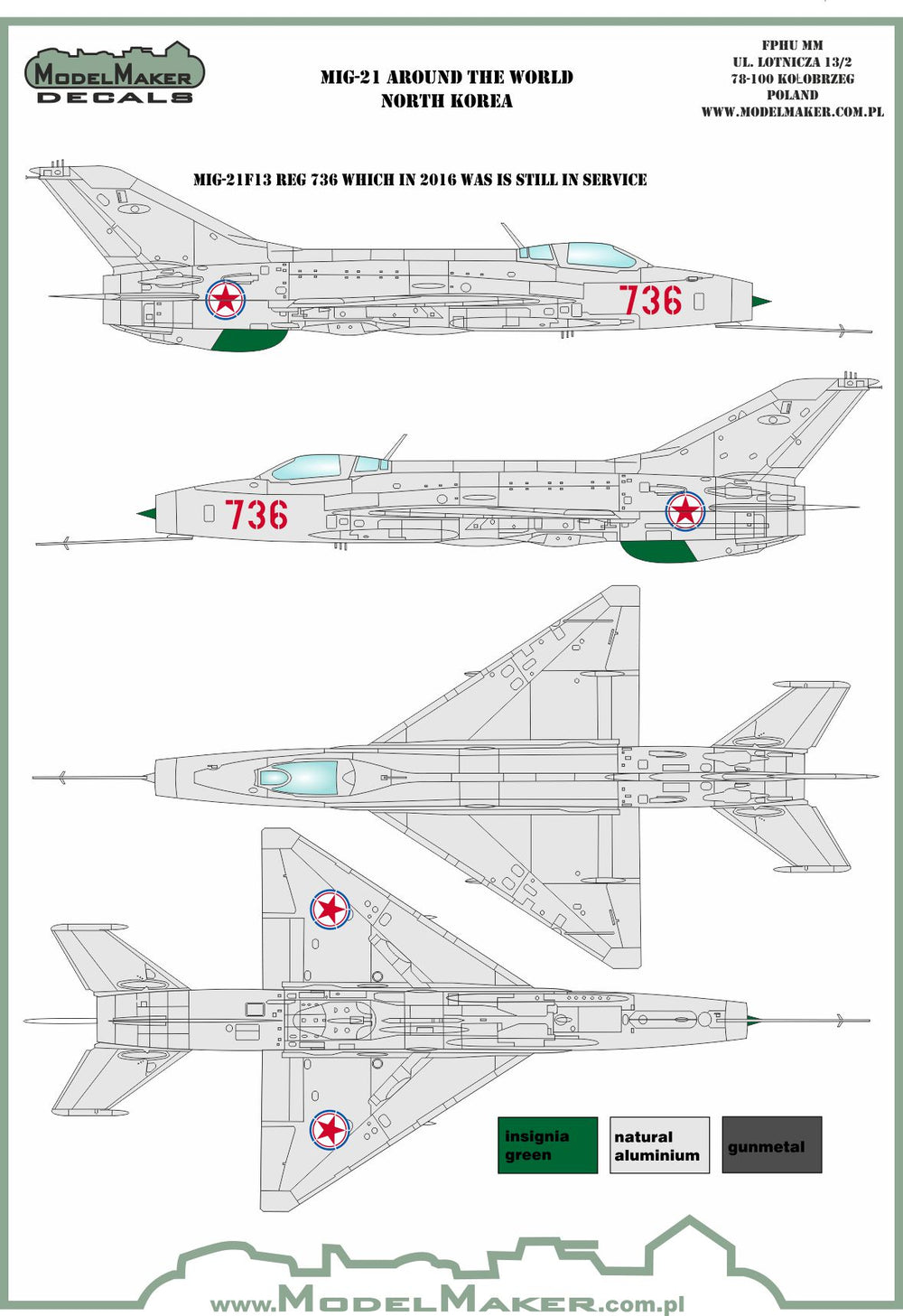 Model Maker Decals D144107 1:144 Mikoyan MiG-21 Around The World