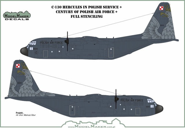 Model Maker D144111 1:144 Polish C-130H Hercules & Century Decals