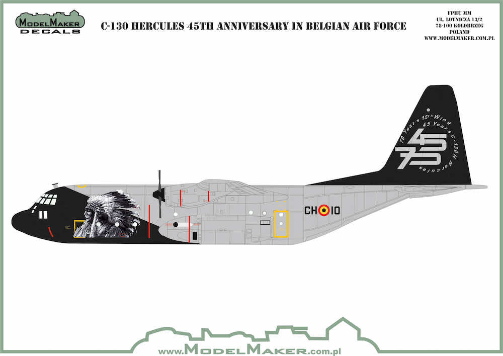 Model Maker D144156 1:144 C-130H Hercules 45th Anniv Belgian AF