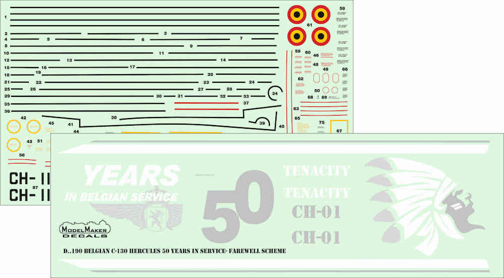 Model Maker D144190 1:144 Belgian C-130 Hercules Farewell Scheme