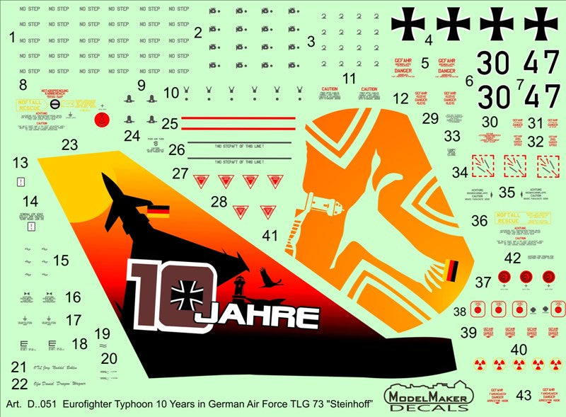 Model Maker D32051 1:32 Eurofighter Typhoon 10 Years Steinhoff