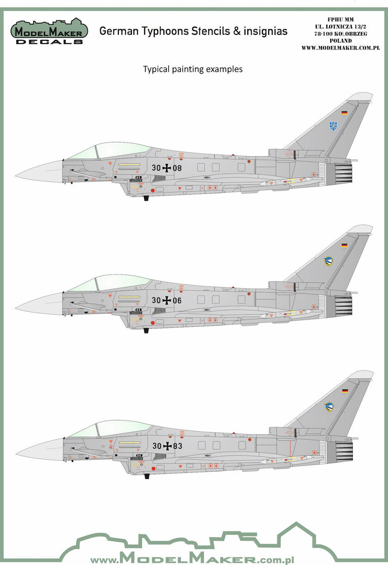 Model Maker D32095 1:32 German Eurofighter EF-2000A Stencils