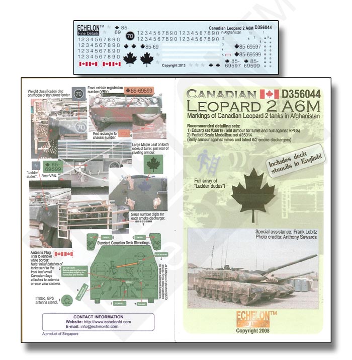Echelon FD D356044 1:35 Canadian Leopard MBT 2 A6M