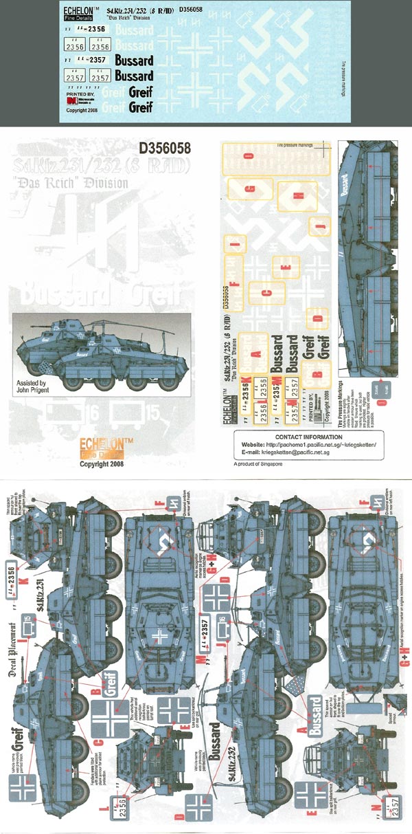 Echelon FD D356058 1:35 Sd.Kfz.231/232