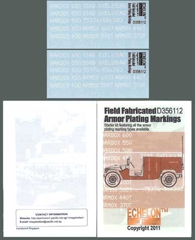 Echelon FD D356112 1:35 Field Fabricated Armor Plating Marking