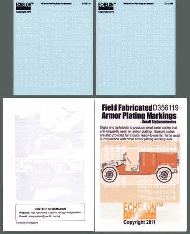 Echelon FD D356119 1:35 Field Fabricated Armor Plating Markings