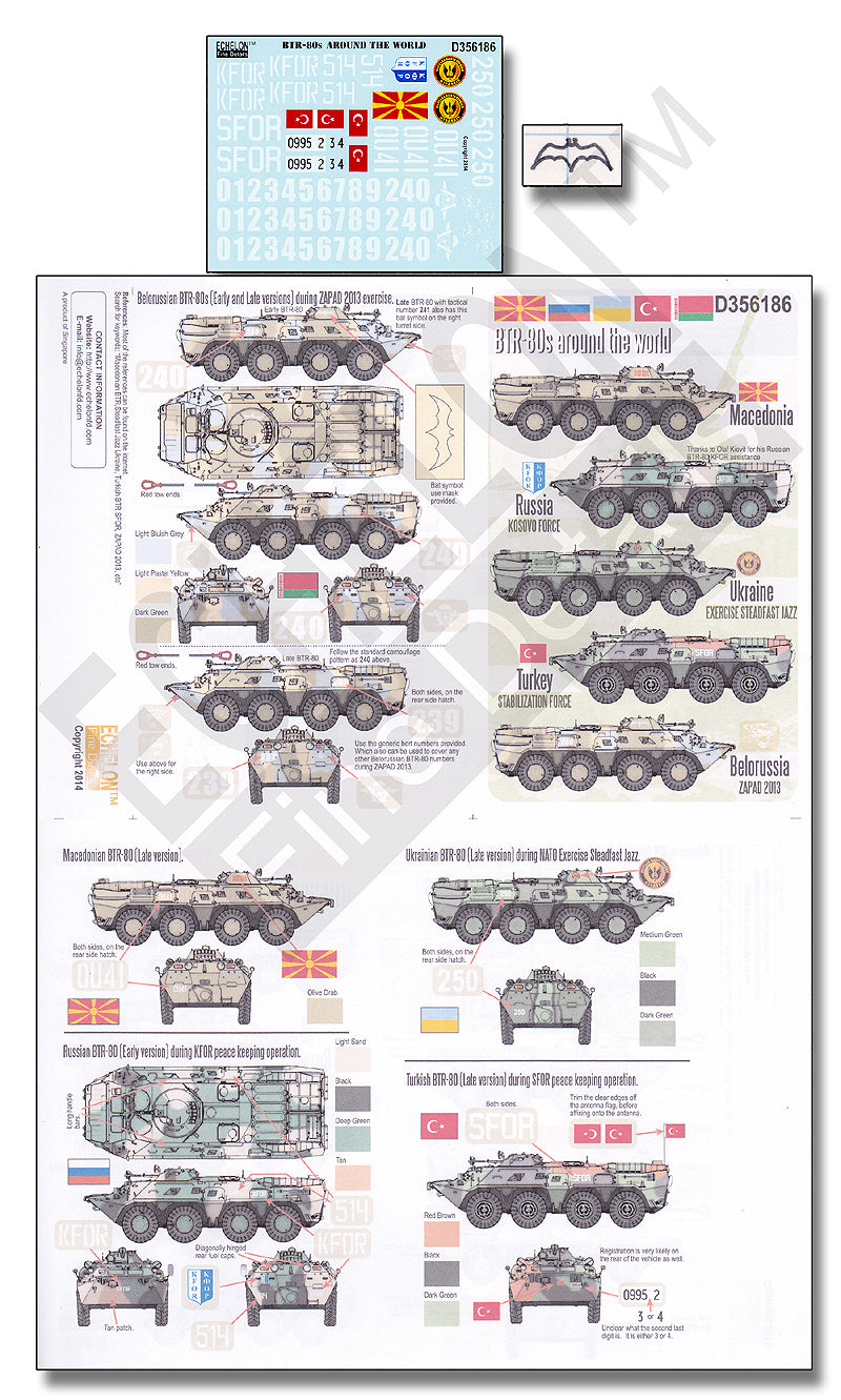 Echelon FD D356186 1:35 Soviet BTR-80s Around the World