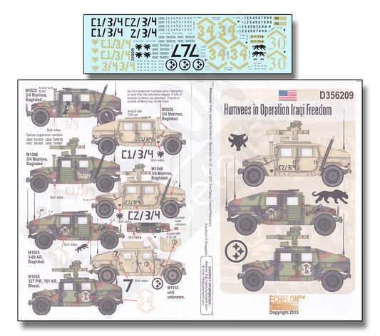 Echelon FD D356209 1:35 Humvees in Operation Iraqi Freedom