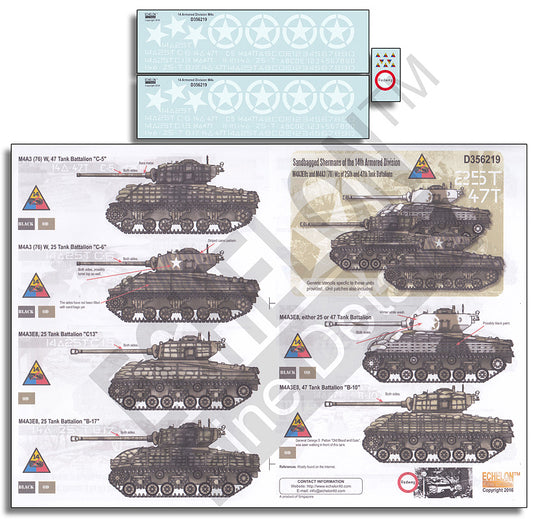 Echelon FD D356219 1:35 Sandbagged Shermans of the 14th Armored Division