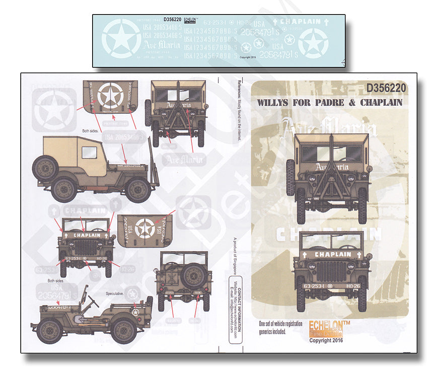 Echelon FD D356220 1:35 Willys for Padre & Chaplain