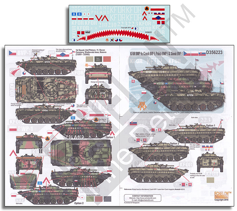 Echelon FD D356223 1:35 KFOR BMP-1s