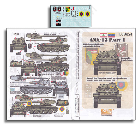 Echelon FD D356224 1:35 AMX-13 Part 1 French AMX-13/75 AMX-13/90 AMX-13/105