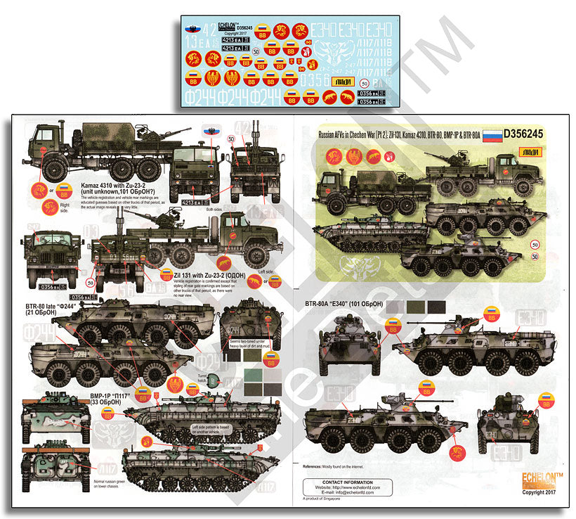 Echelon FD D356245 1:35 Russian AFVs in Chechen War