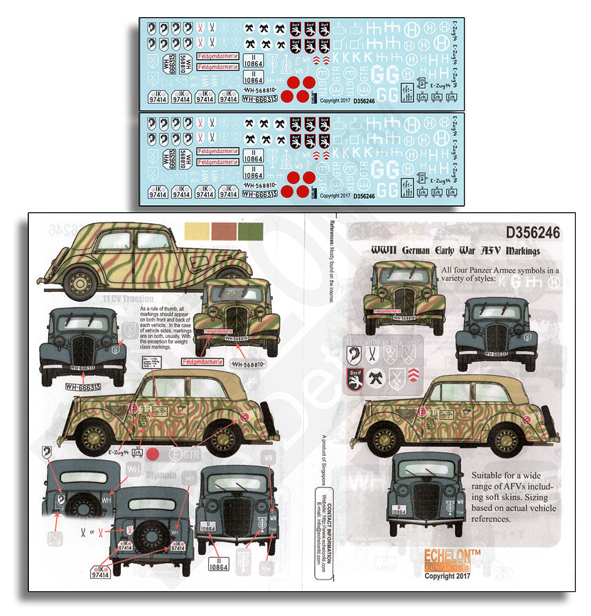 Echelon FD D356246 1:35 WWII German Early War AFV Markings