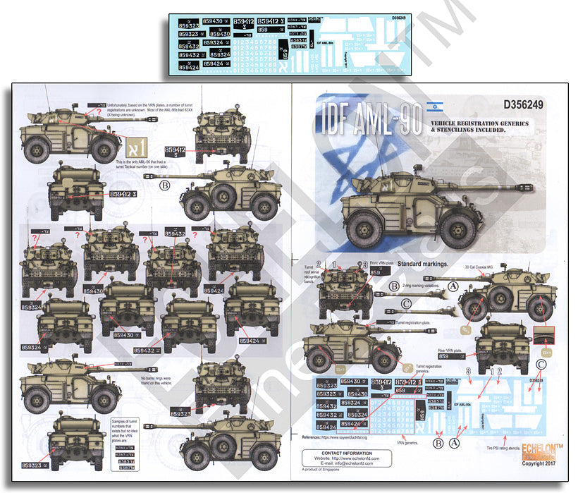 Echelon FD D356249 1:35 IDF French AML-90