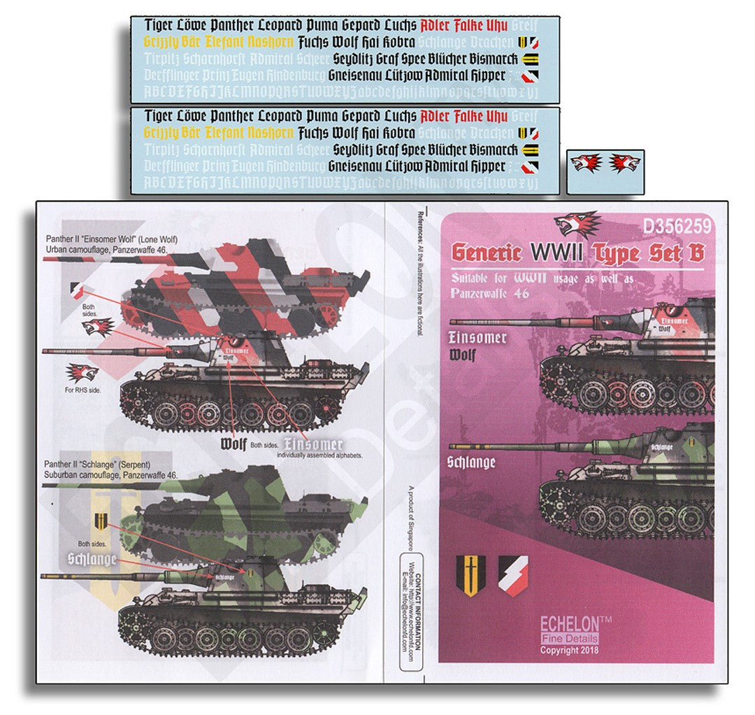 Echelon FD D356259 1:35 Generic WWII Type Set B