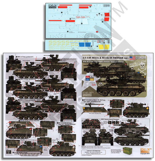 Echelon FD D356268 1:35 1/1 CAV M551s & M113s IN VIETNAM Part 2