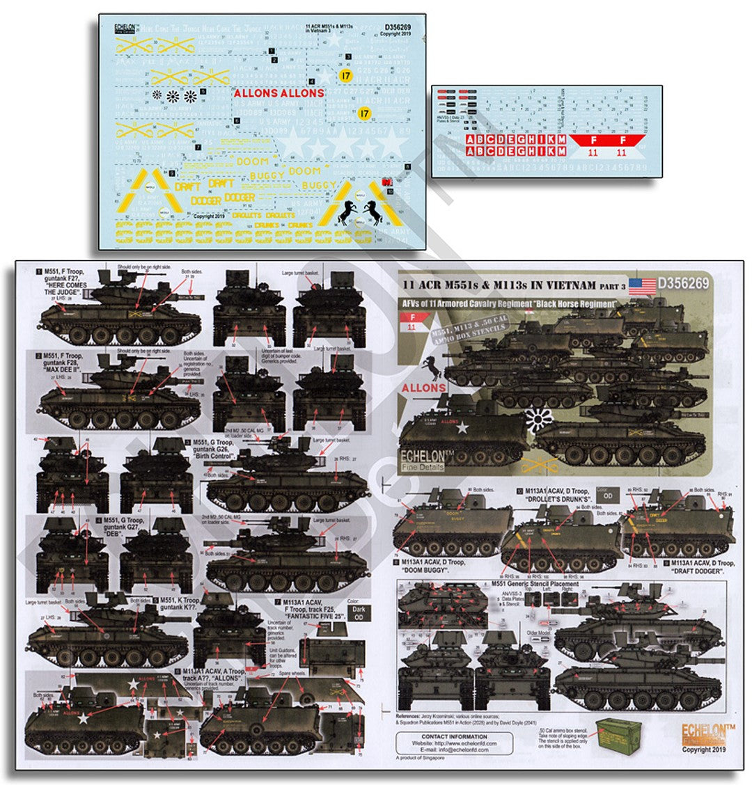 Echelon FD D356269 1:35 11 ACR M551s & M113s in Vietnam