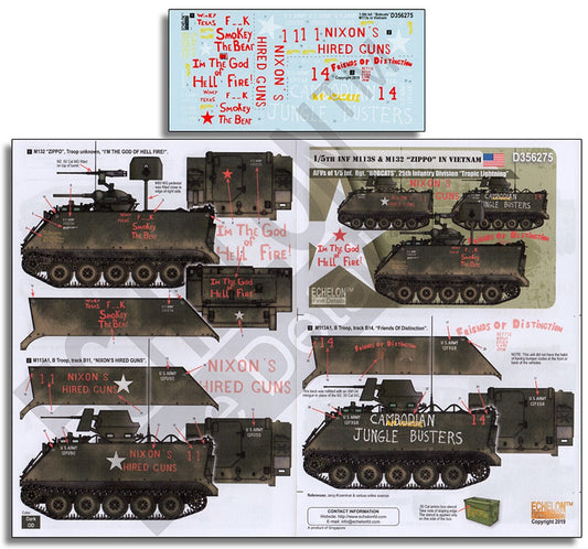 Echelon FD D356275 1:35 1/5th Inf M113s & M132 "ZIPPO" in Vietnam