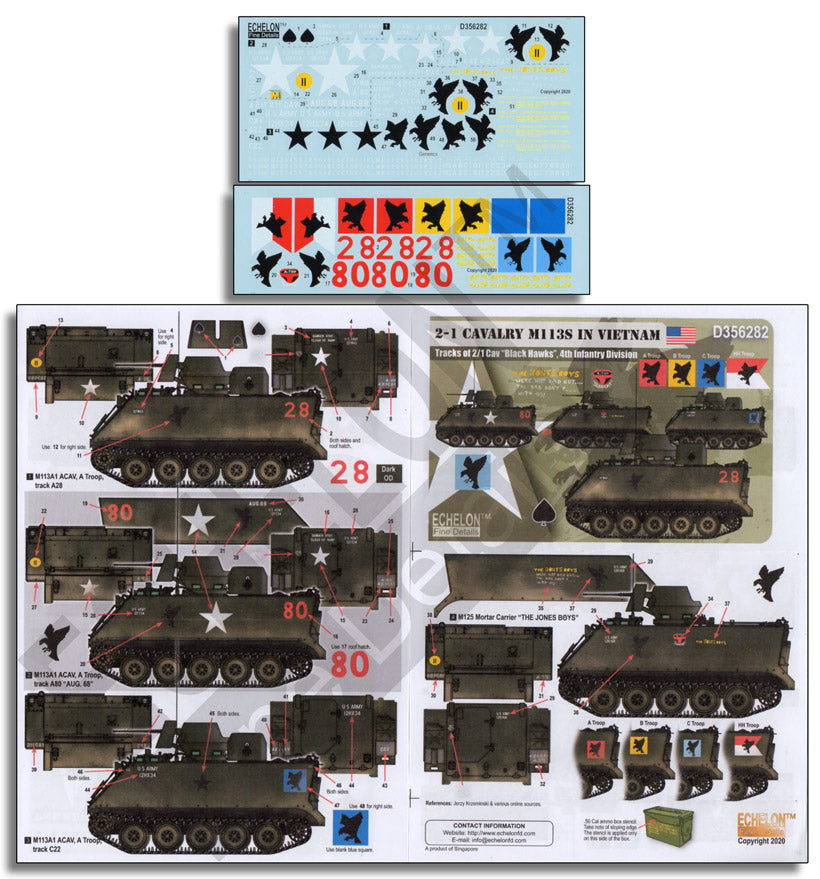 Echelon FD D356282 1:35 2-1 Cav M113s in Vietnam