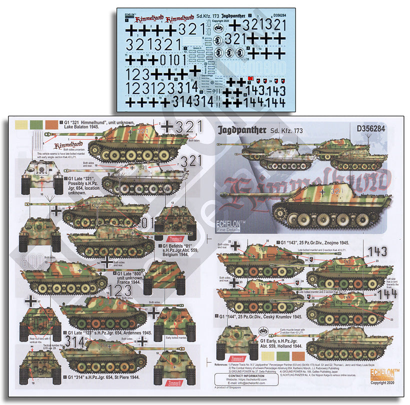 Echelon FD D356284 1:35 Jagdpanther Sd.Kfz.173