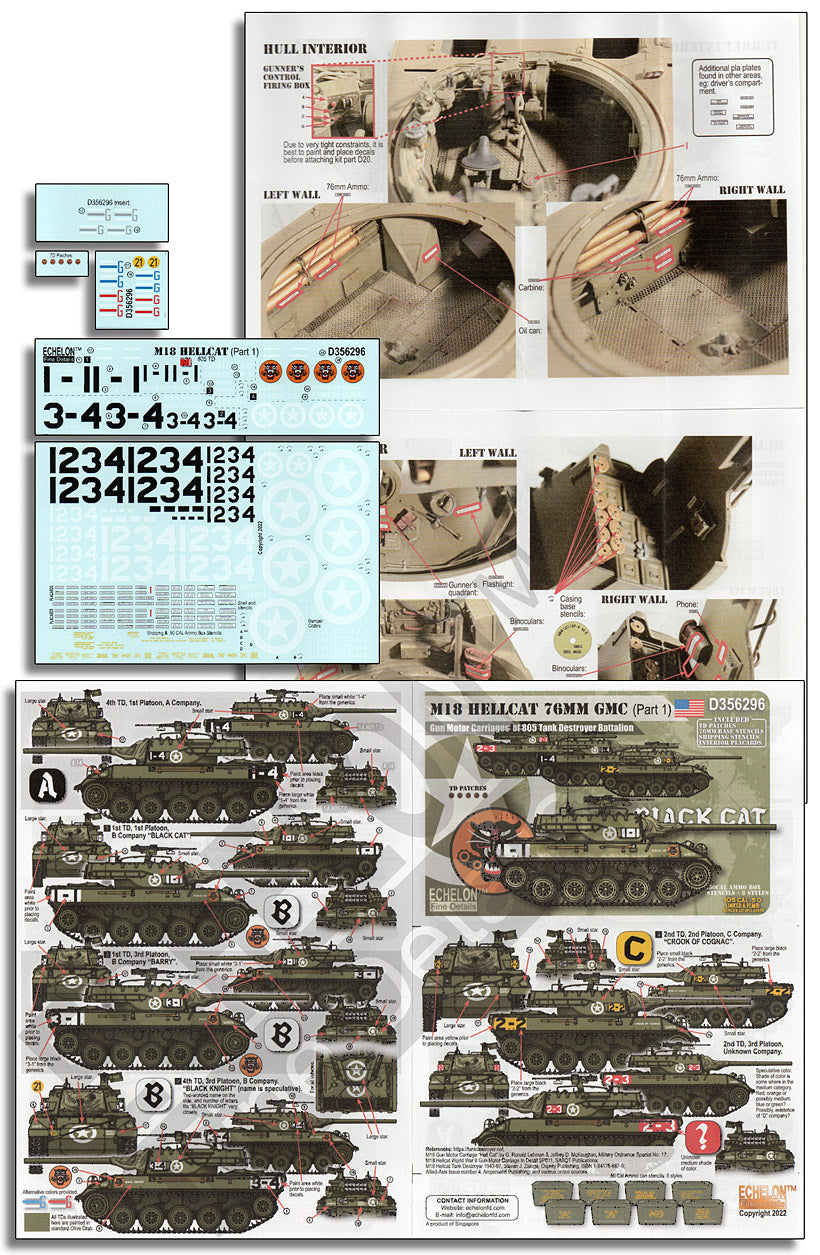 Echelon FD D356296 1:35 M18 Hellcat 76mm GMC
