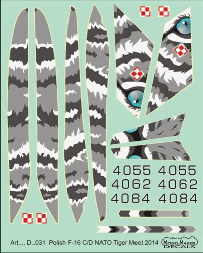 Model Maker D48031 1:48 Polish F-16C/F-16D NATO Tiger Meet 2014