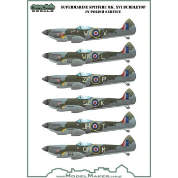 Model Maker D48066 1:48 Spitfire Mk.XVI Bubbletop Polish Service