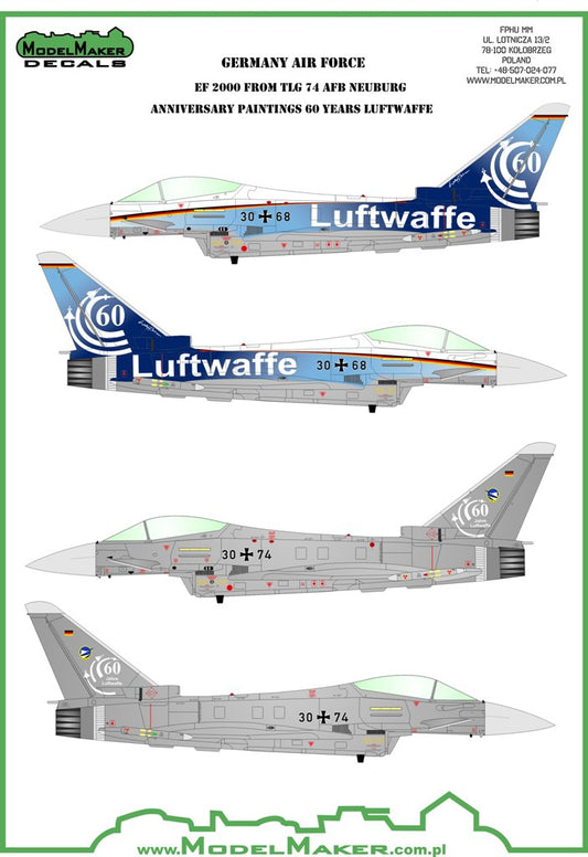 Model Maker D48080A 1:48 Eurofighter 60 Years Luftwaffe TLG 74
