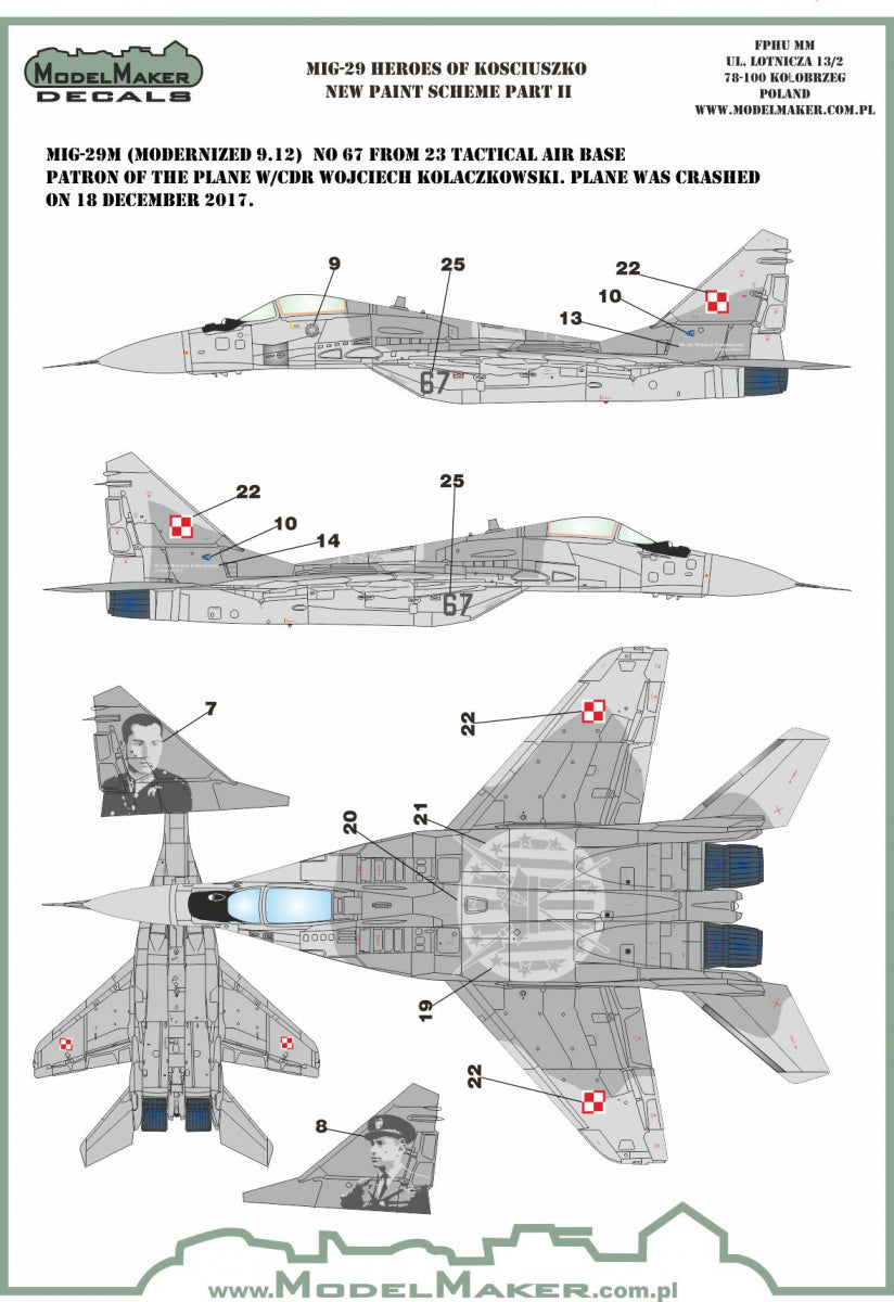 Model Maker D48106 1:48 MiG-29 Heroes of Kosciuszko Part 2