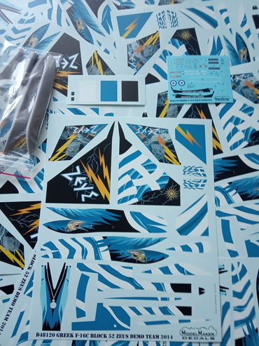 Model Maker D48120 1:48 Greek F-16C Zeus Demo 2015 Decal + Resin