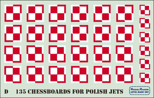 Model Maker Decals D48135 1:48 Polish national insignia chessboards Polish jets