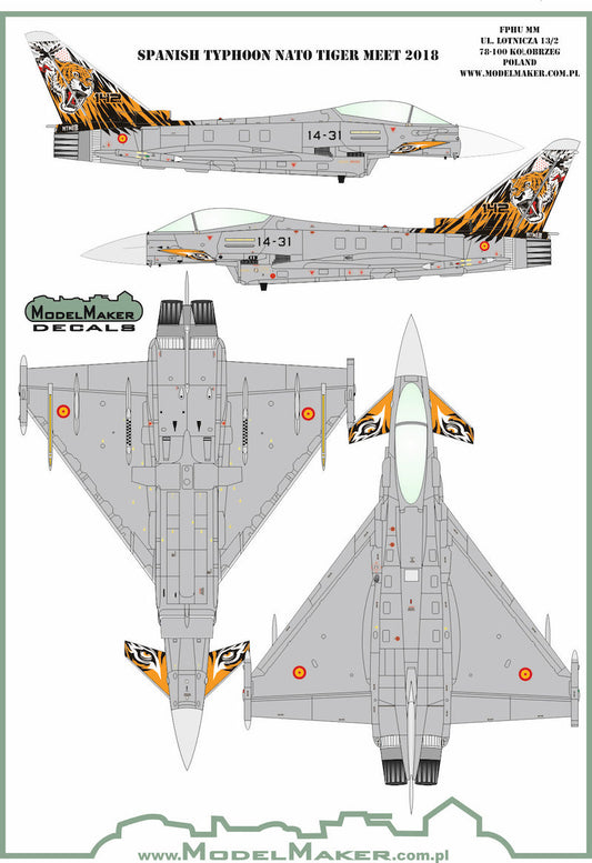 Model Maker Decals D48139 1:48 Spanish Typhoon NATO Tiger Meet 2018