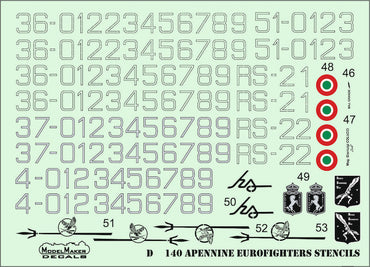 Model Maker Decals D48140 1:48 Apennine Eurofighters generic set