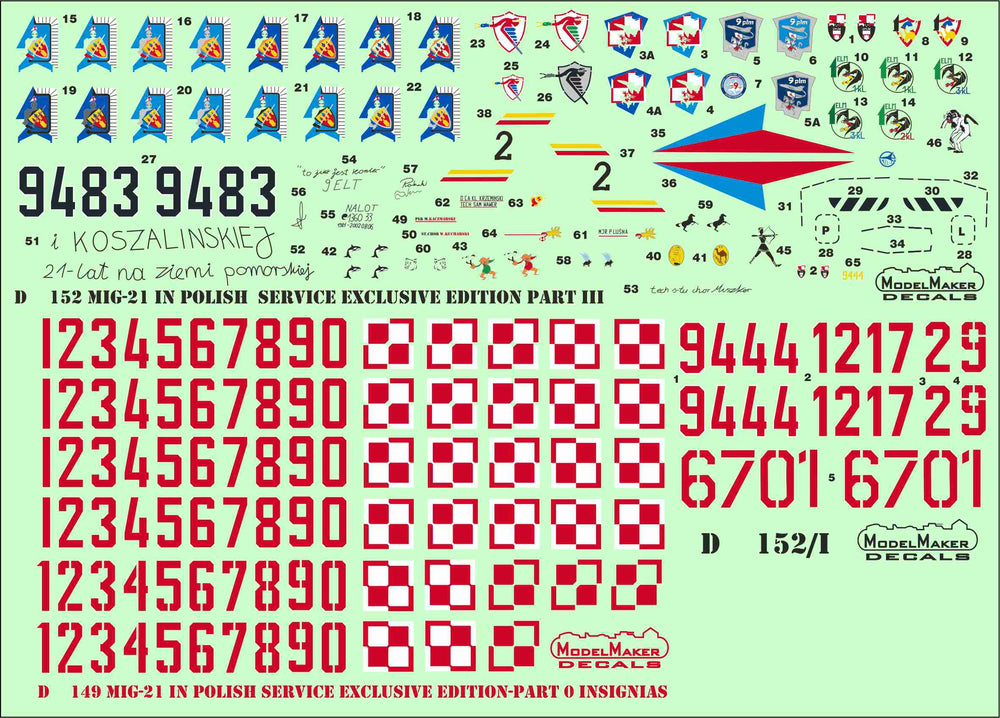Model Maker D48152 1:48 MiG-21 Polish Service Edition Part III