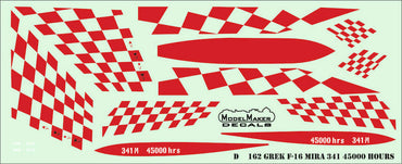 Model Maker Decals D48162 1:48 Greek F-16 341 Mira 45000 Hours