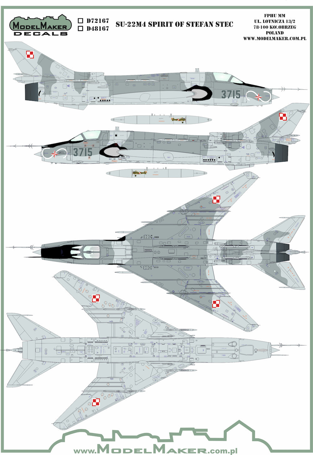 Model Maker Decals D48167 1:48 Sukhoi Su-22M4 Spirit of Stefan Stec