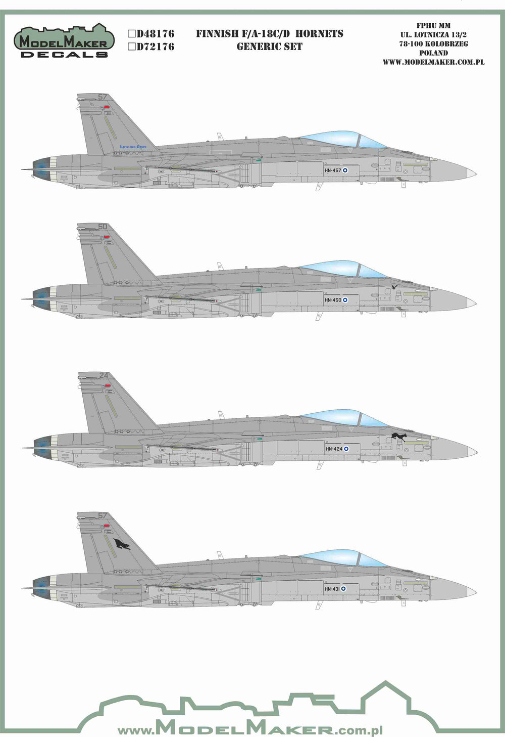 Model Maker Decals D48176 1:48 Finnish McDonnell-Douglas F/A-18C/D Hornets