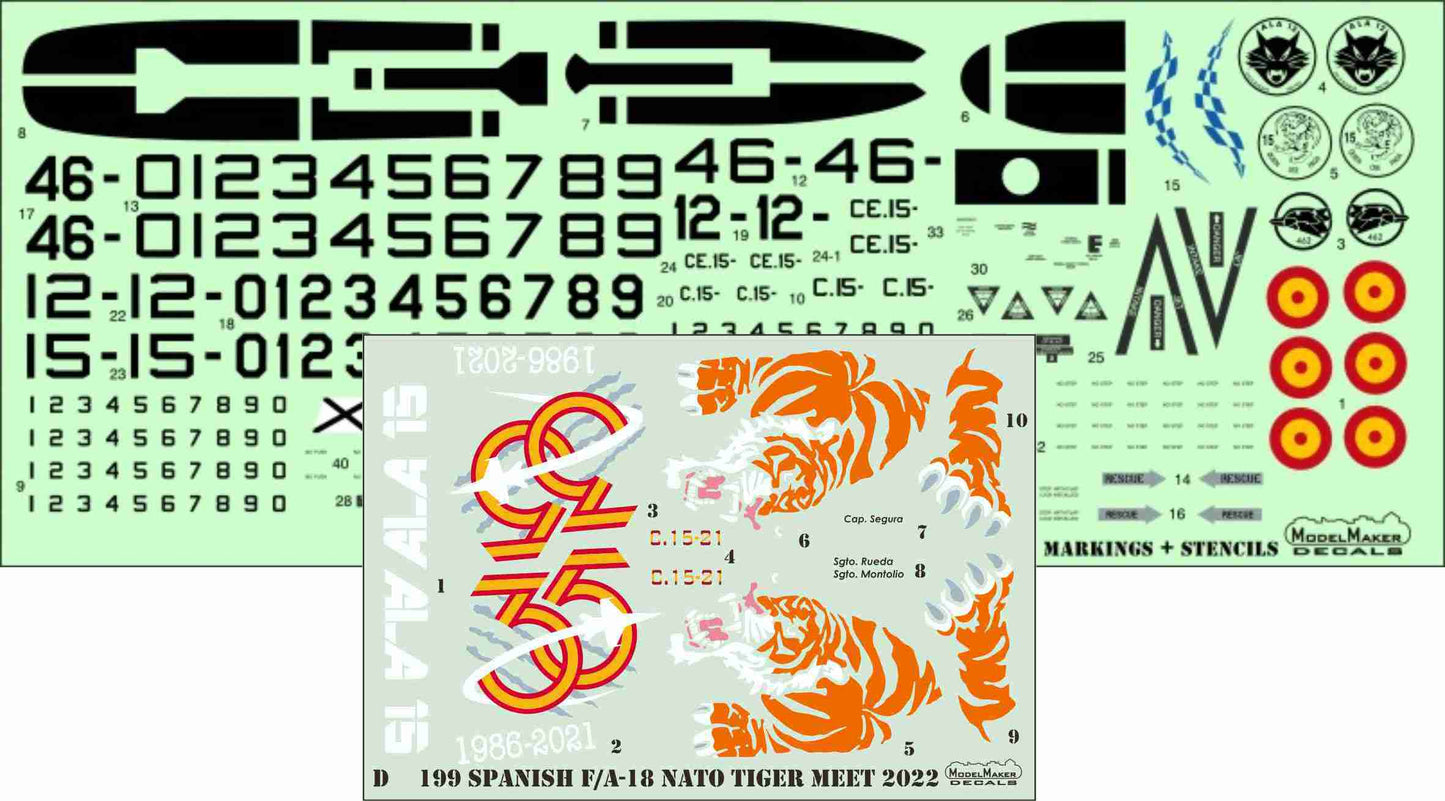 Model Maker Decals D48199 1:48 Spanish F/A-18 NATO Tiger Meet 2022