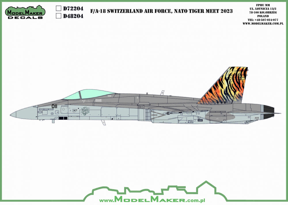 Model Maker D48204 1:48 Swiss F/A-18C NATO Tiger Meet 2023