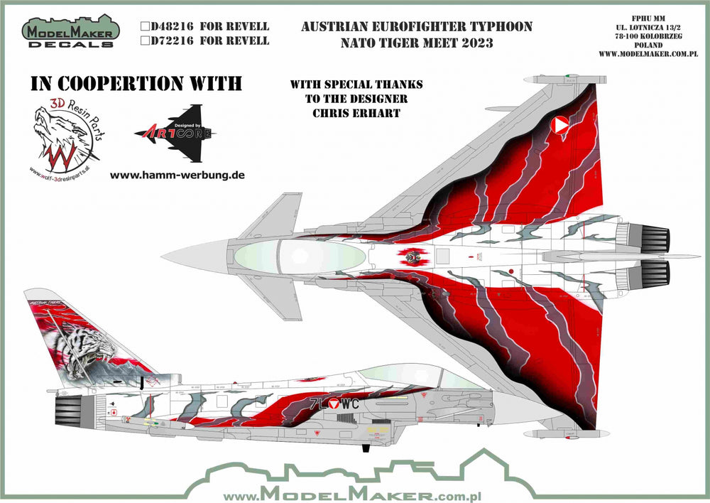 Model Maker D48216 1:48 Austrian Eurofighter NATO Tiger Meet 2023